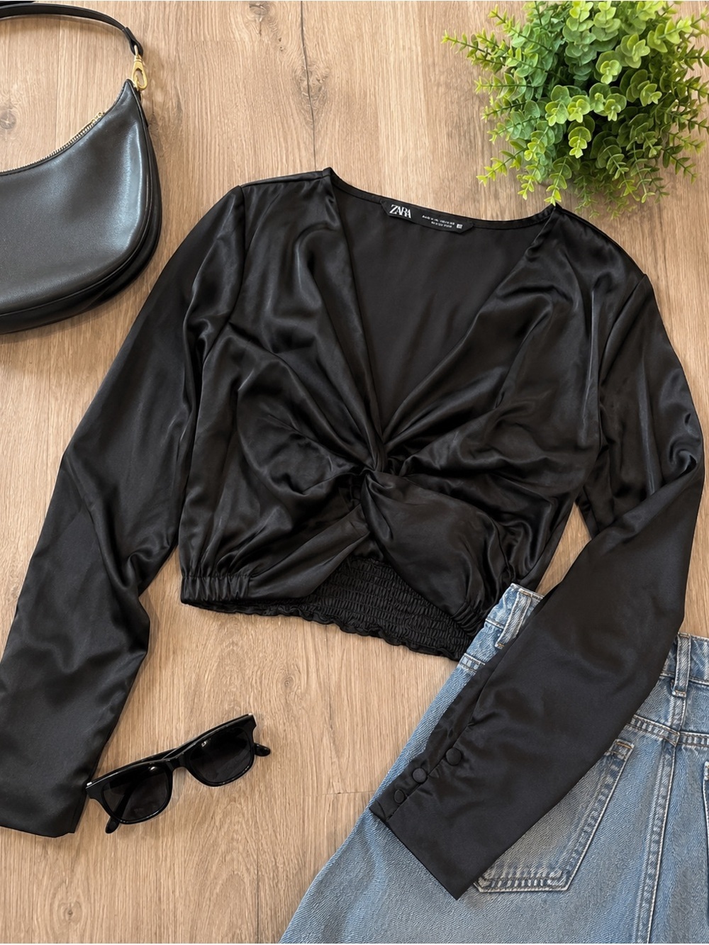 Zara Elegant Black Top